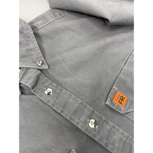 Wrangler FR Riggs Workwear Mens L Tall Gray Long Sleeve Flame Resistant Shirt